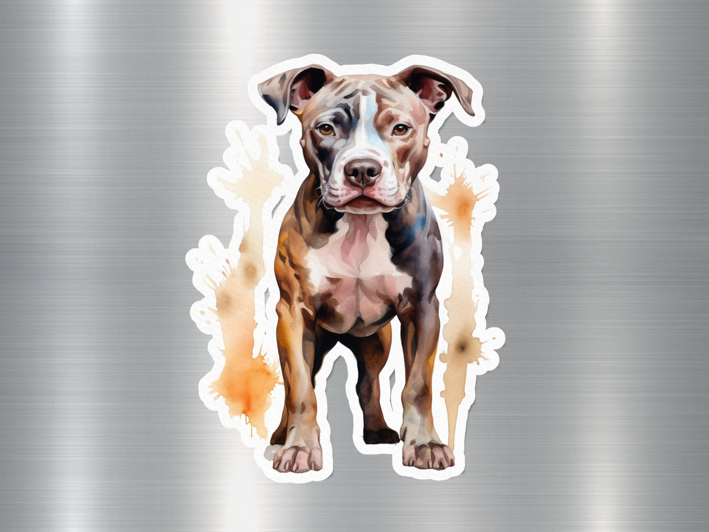 Pit Bull Flower Dog Sticker