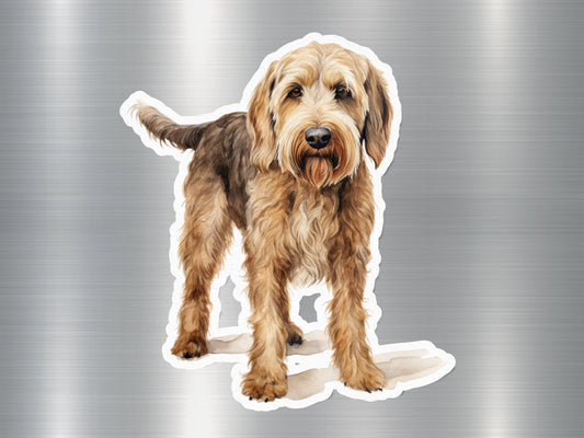 Charming Otter hound Dog Sticker