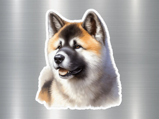 Delightful American Akita Dog Sticker