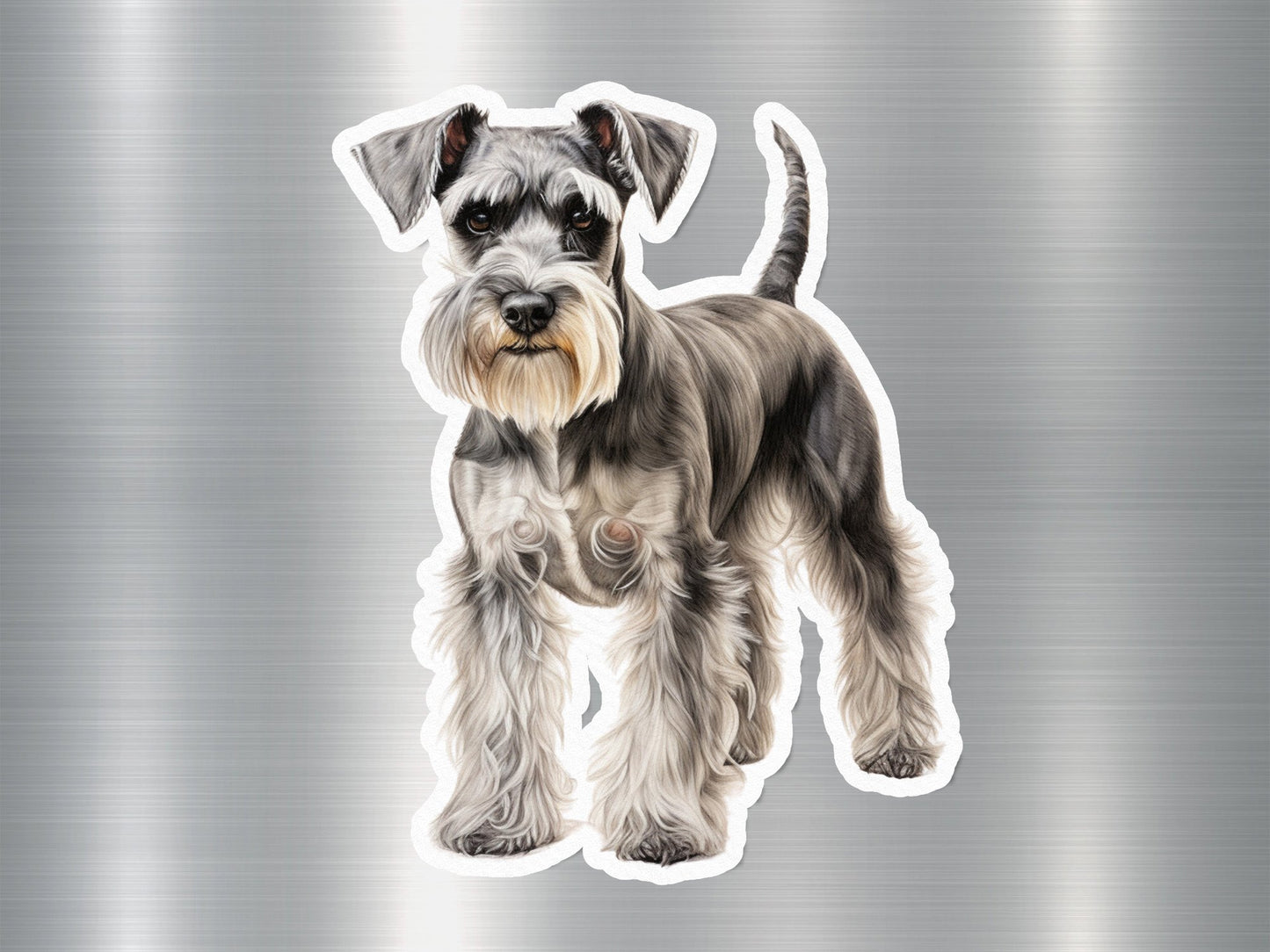 Charming Miniature Schnauzer Dog Sticker