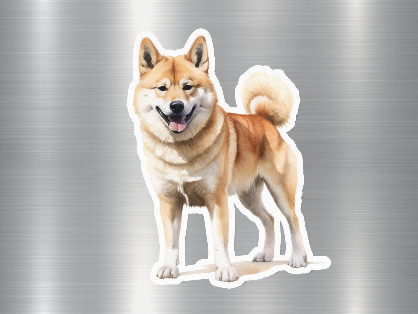 Fetching Akita Dog Sticker