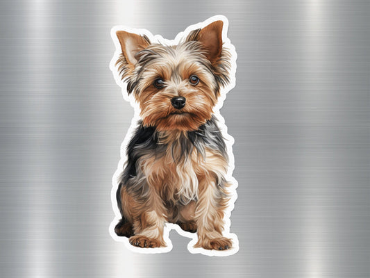 Delightful Yorkshire Terrier Dog Sticker