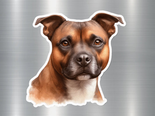 Delightful Staffordshire Bull Terrier Dog Sticker