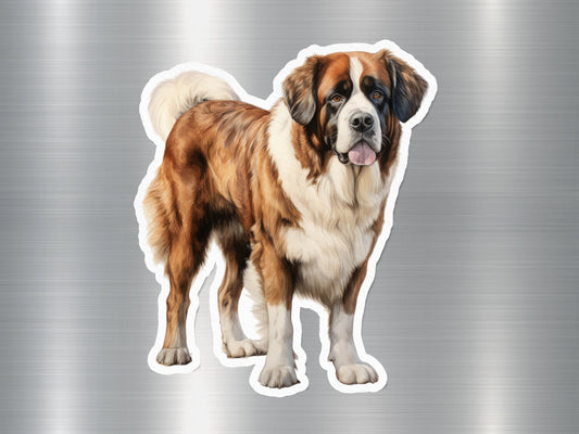 Lovable St. Bernard Dog Sticker