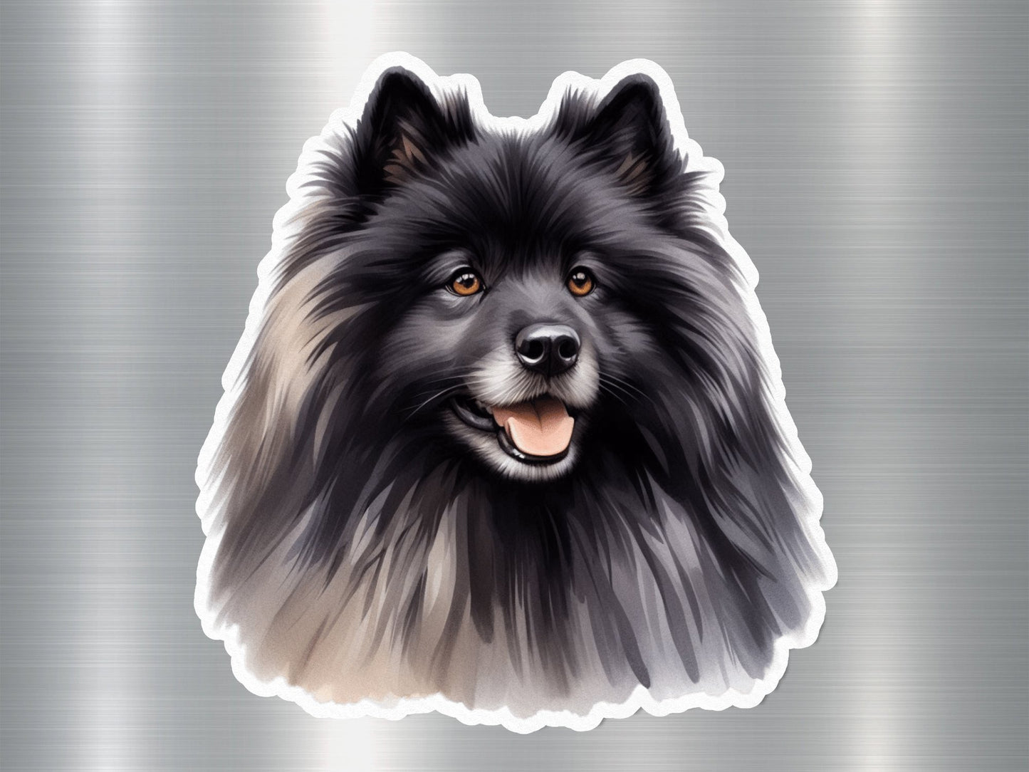 Attractive Keeshond Dog Sticker