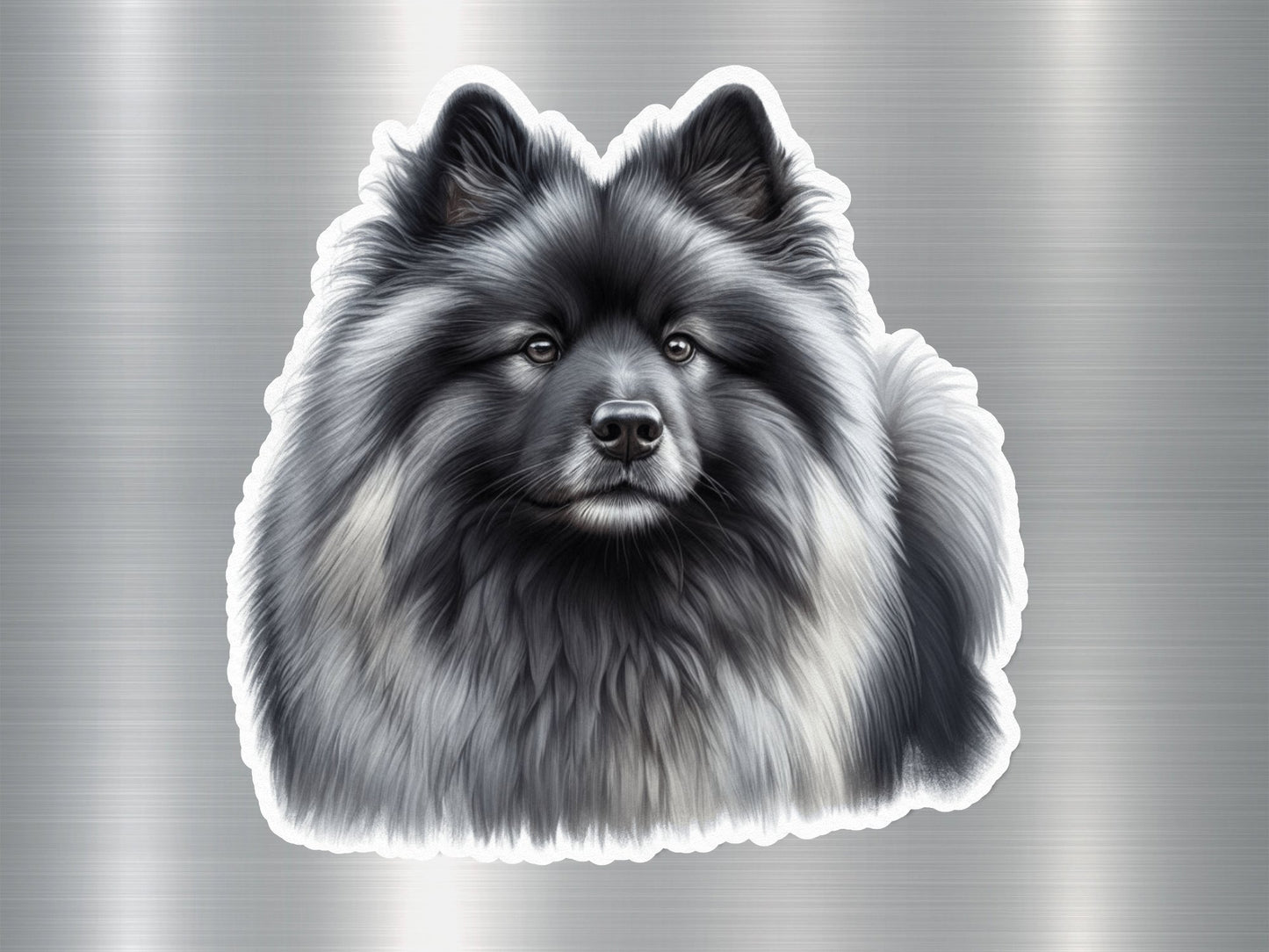 Lovable Keeshond Dog Sticker