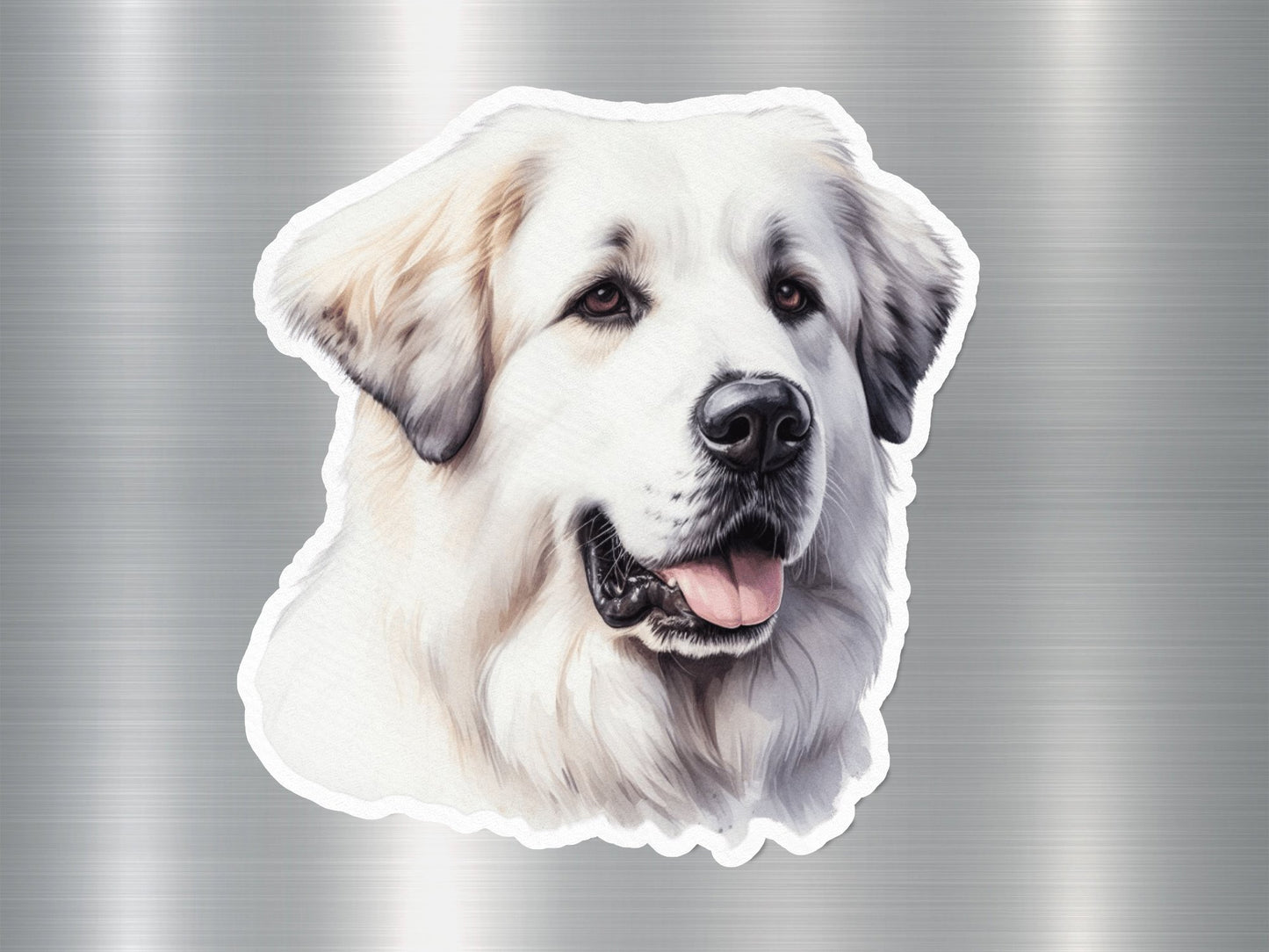 Happy Great Pyrenees Dog Sticker