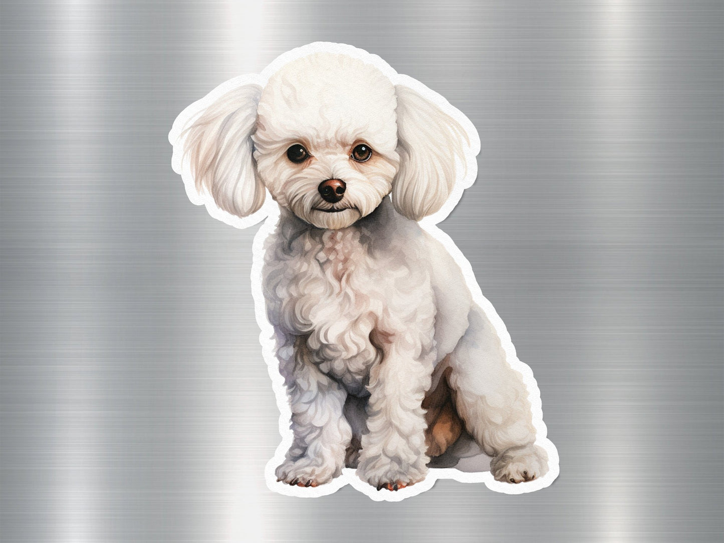 Adorable Toy Poodle Dog Sticker