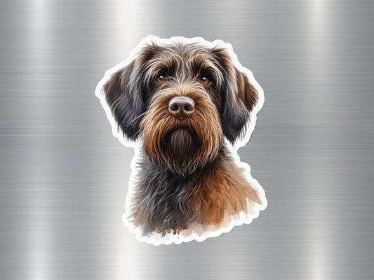 Angry Wirehaired Pointing Griffon Dog Sticker