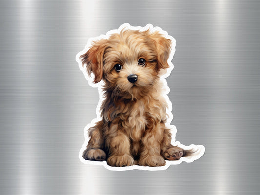 Happy Shih Poo Dog Sticker