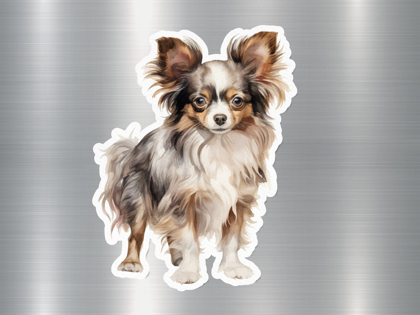 Happy Papillion Dog Sticker