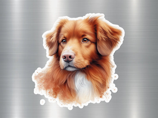 Golden-Brown Beauty Dog Sticker