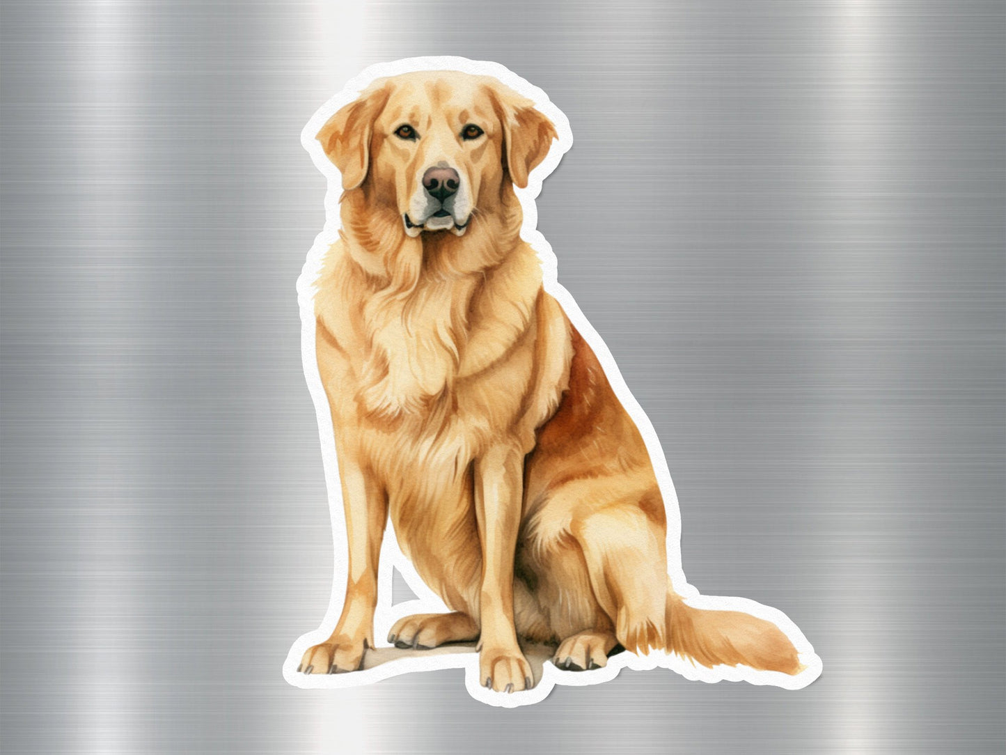 Sitting Golden Retriever Joy Dog Sticker