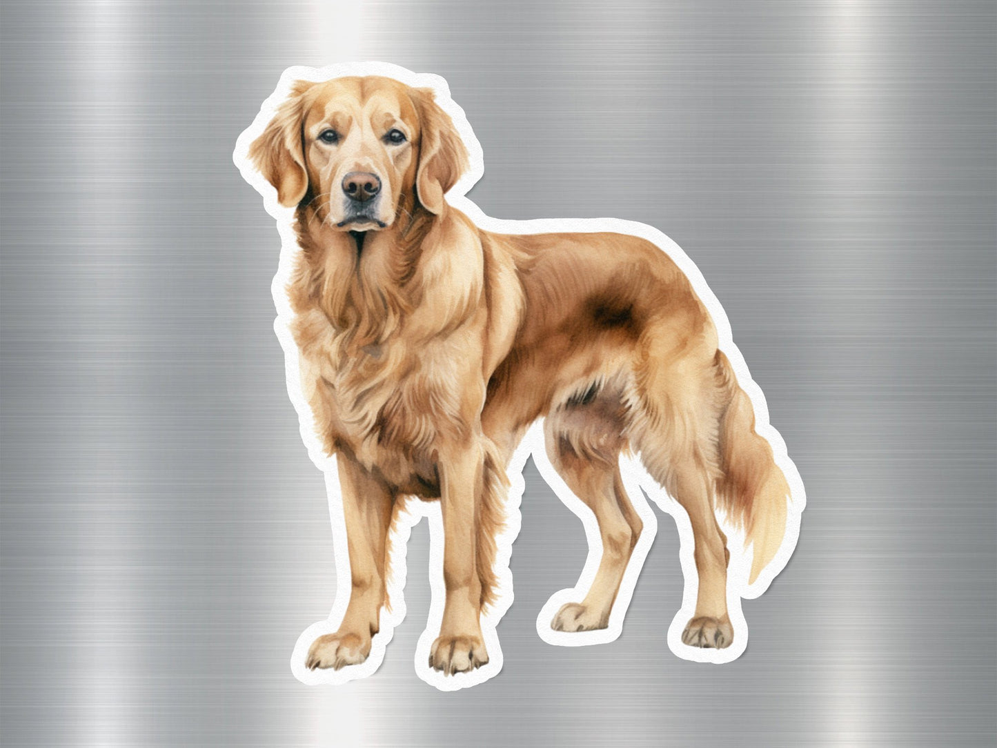 Standing Golden Sunshine Dog Sticker