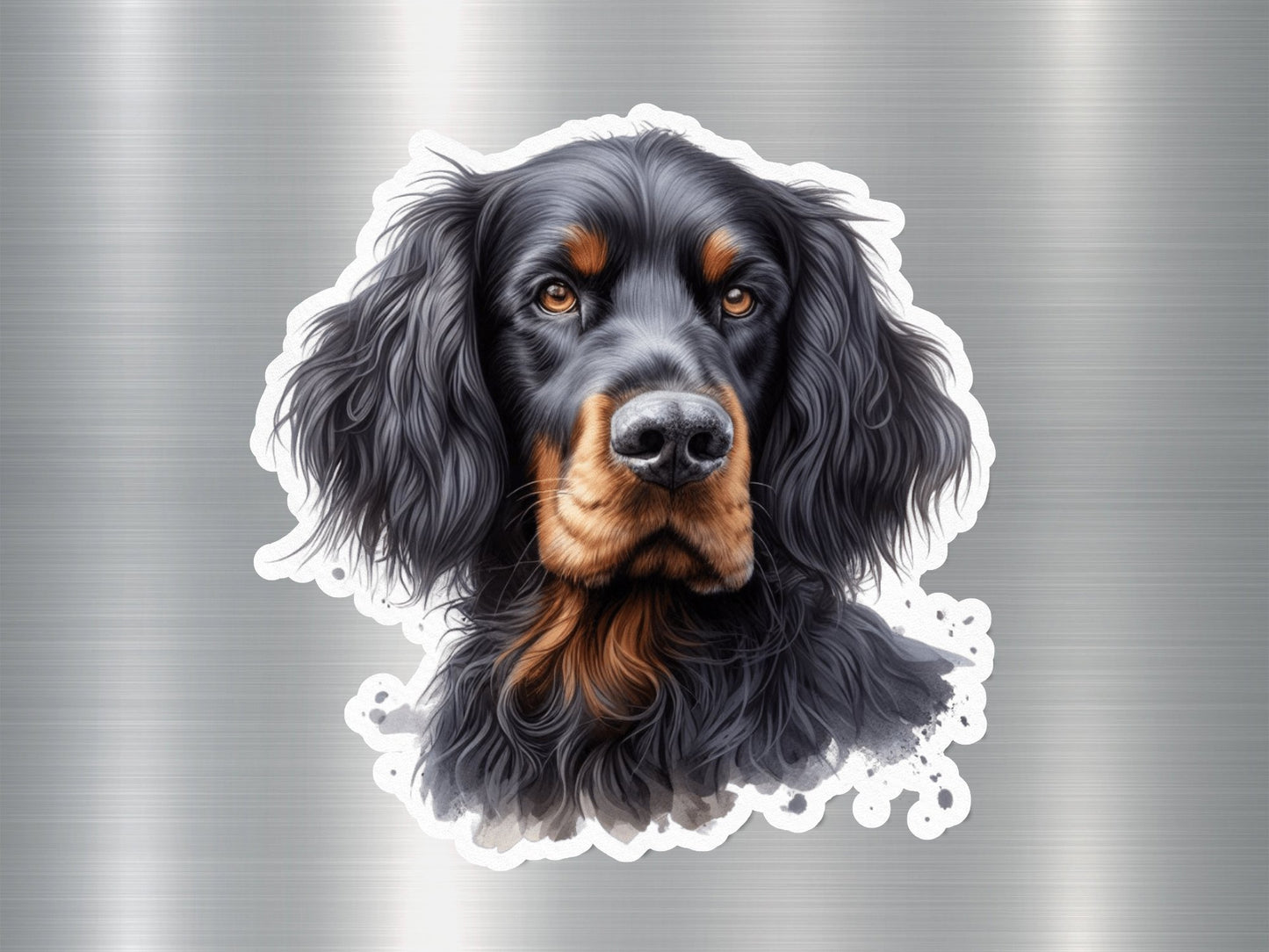 Ebony Elegance Dog Sticker