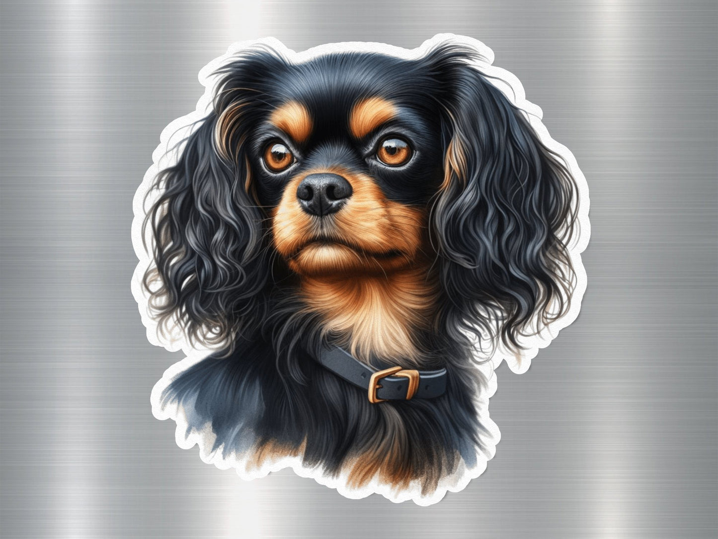 Happy Cavalier Dog Sticker