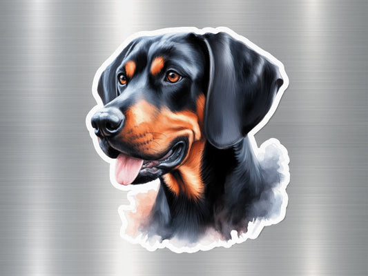 Puppy Coonhound Dog Sticker