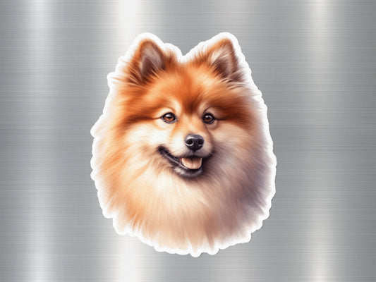 Happy Spitz Dog Sticker