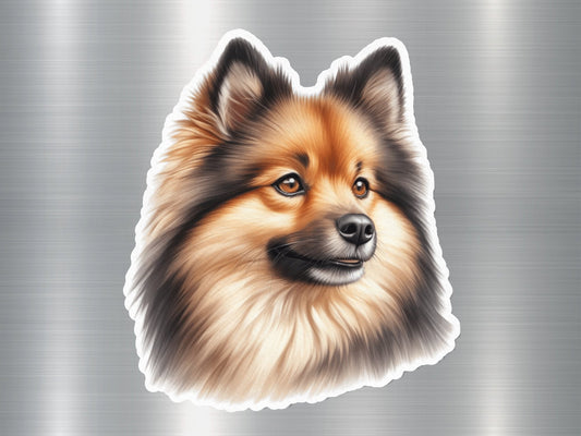 Puppy Peek Spitz Dog Sticker