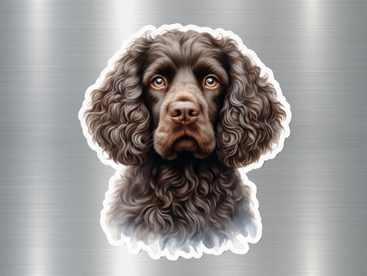 Curly-Coated Cutie Dog Sticker