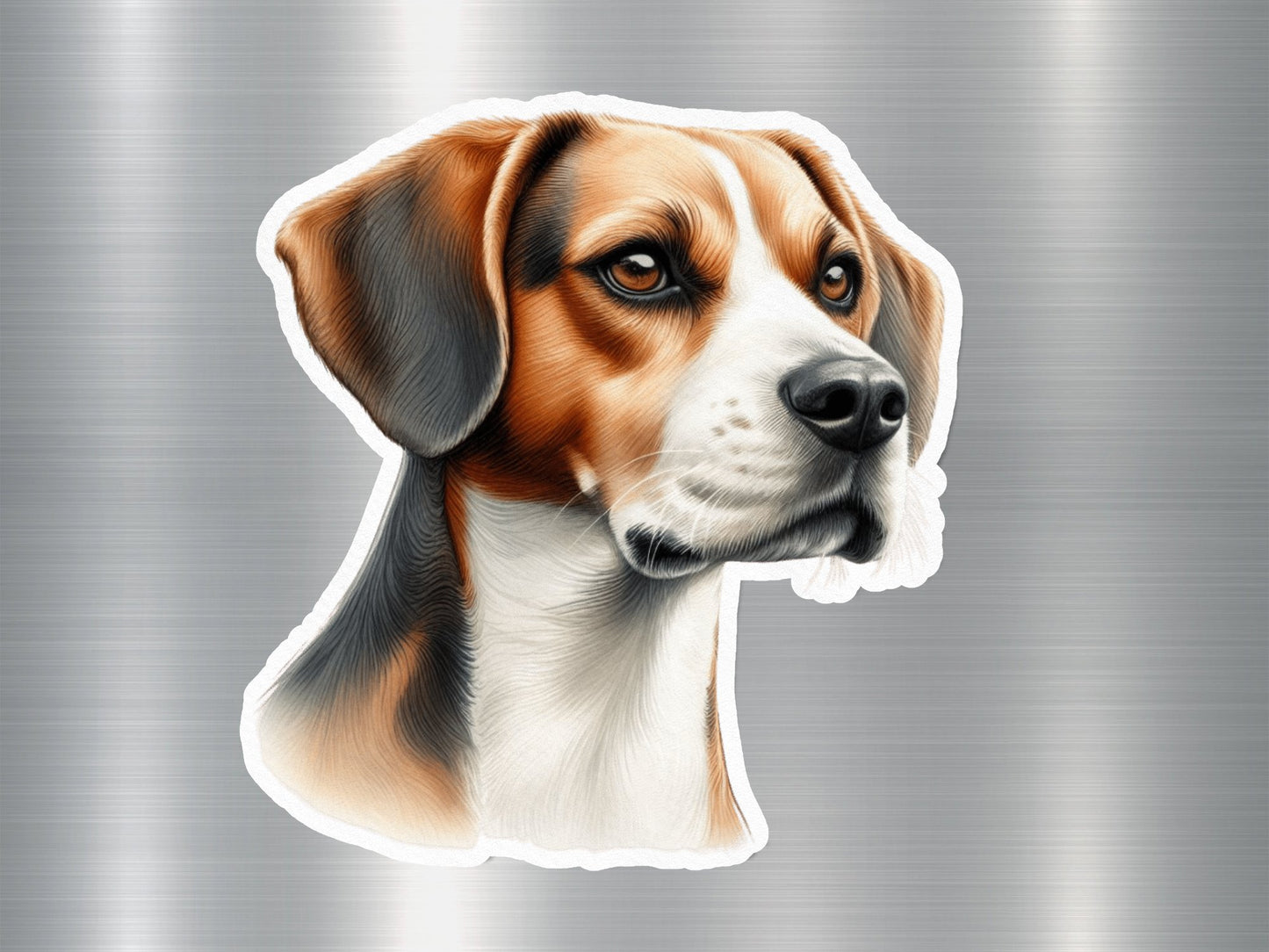 Grinning Beagle Dog Sticker