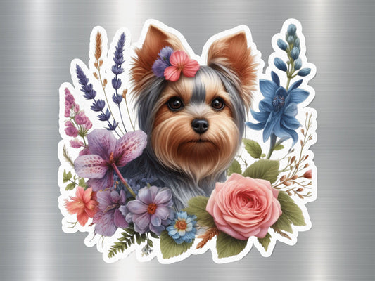 Yorkie Delight Cute Dog Sticker