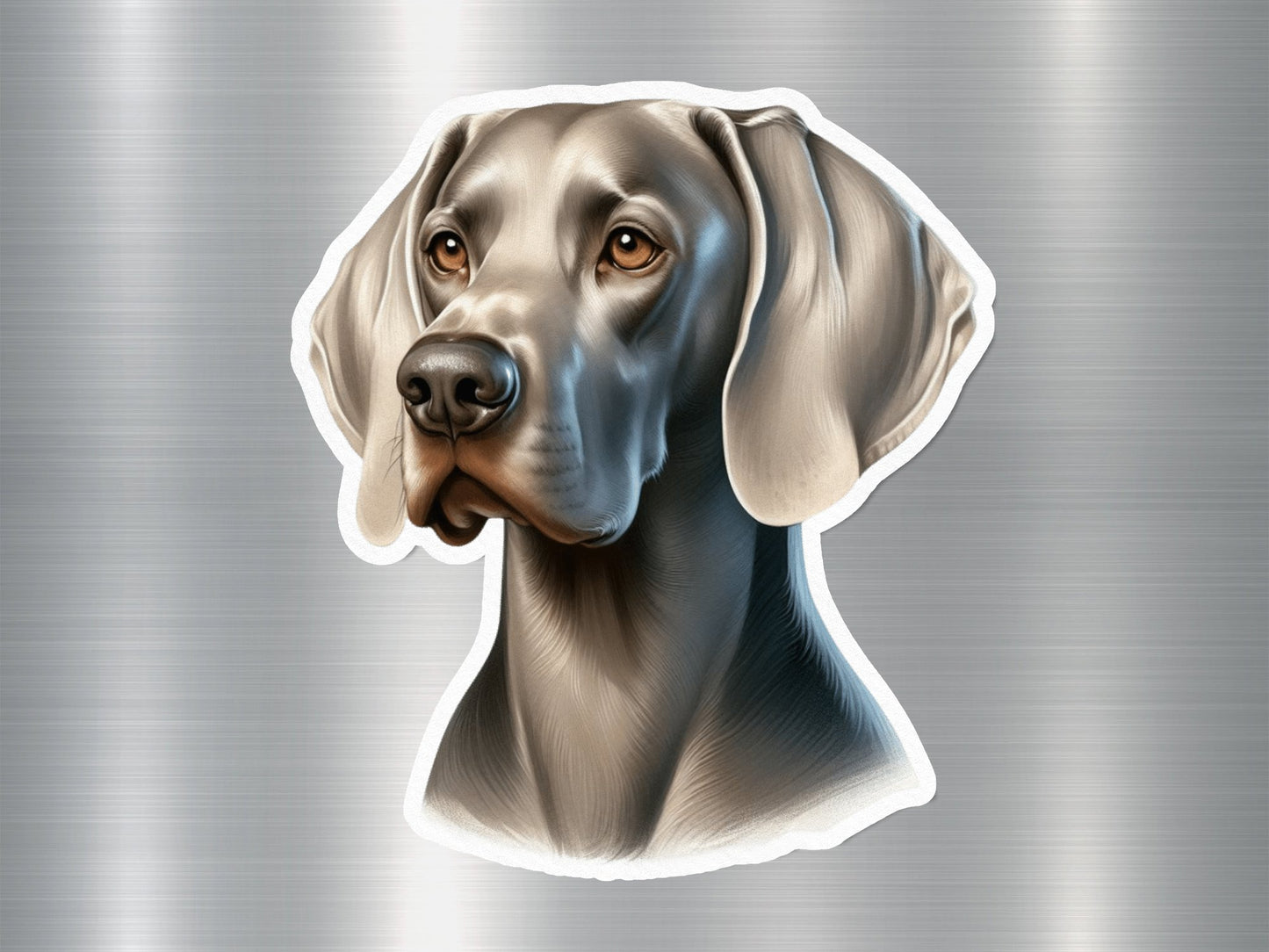 Silver Shadow Dog Sticker