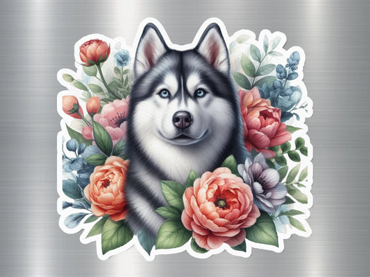 Flower Power Pup Dog Sticker