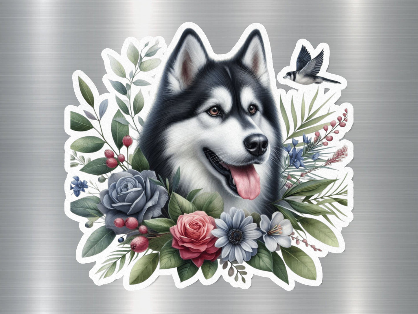 Arctic Beauty in Bloom Dog Sticker