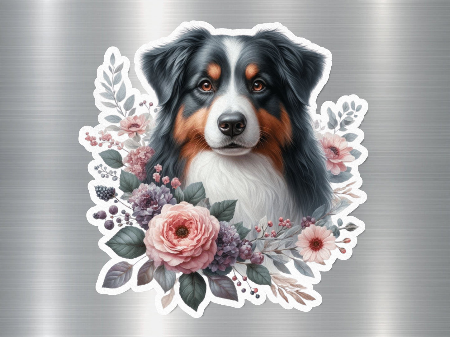 Bernese Beauty in Bloom Dog Sticker