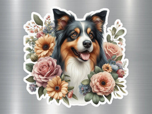 Swiss Charm with Flowers Dog Sticker