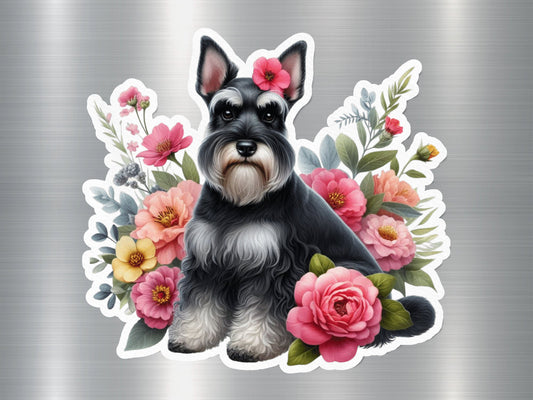 Flower Power Pup Dog Sticker