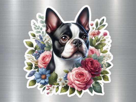 Boston Terrier Delight Dog Sticker