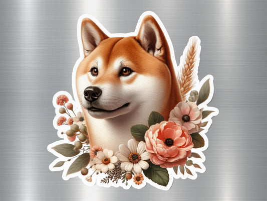 Floral Fantasy Dog Sticker