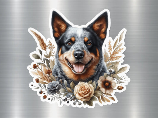 Flower Power Pup Dog Sticker