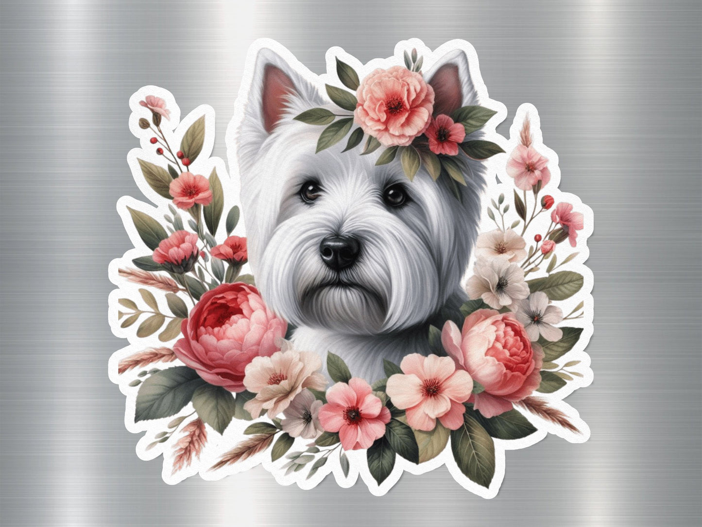 Floral Fantasy Dog Sticker