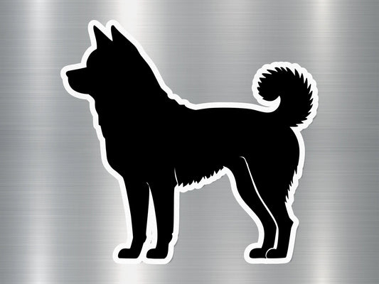 Black Puppy Charm Dog Sticker