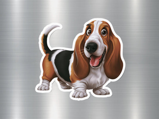 Basset Beauty Dog Sticker