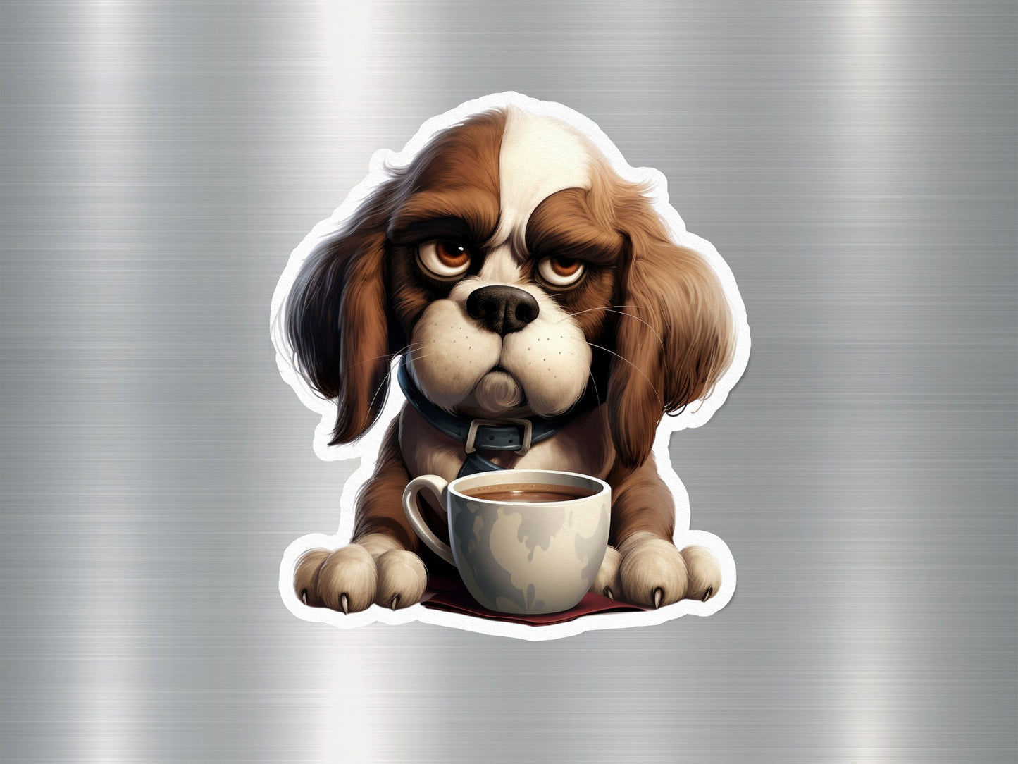 Morning Mood Dog Sticker