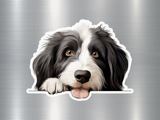 Bearded Collie Charm Dog Sticker