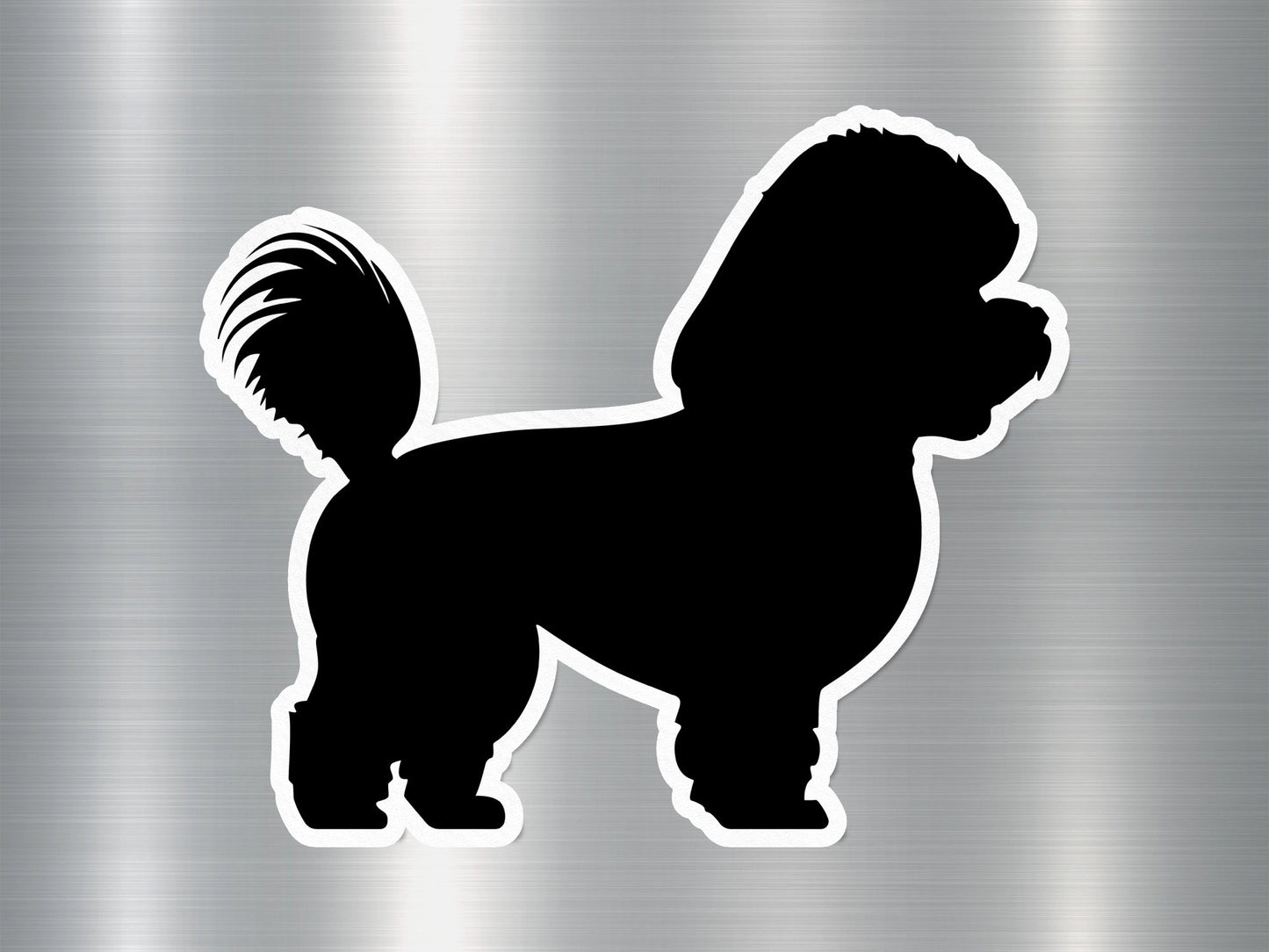 Bichon Frise Silhouette Dog Sticker