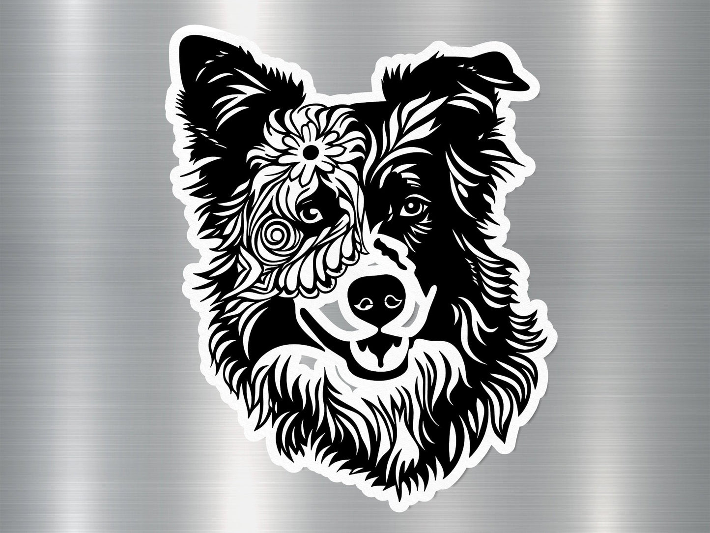 Happy Border Dog Sticker