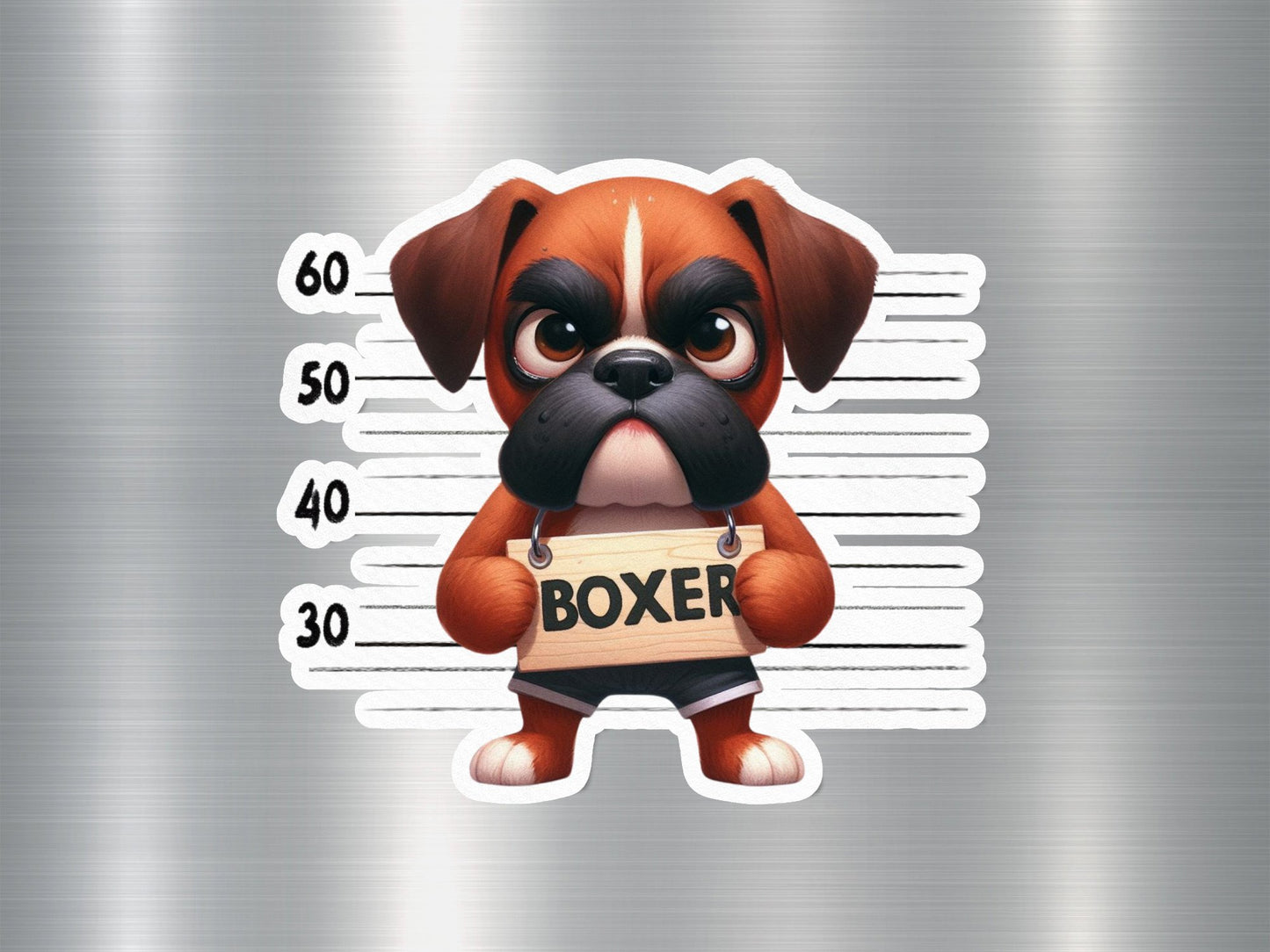 Bad Boy Boxer Dog Sticker