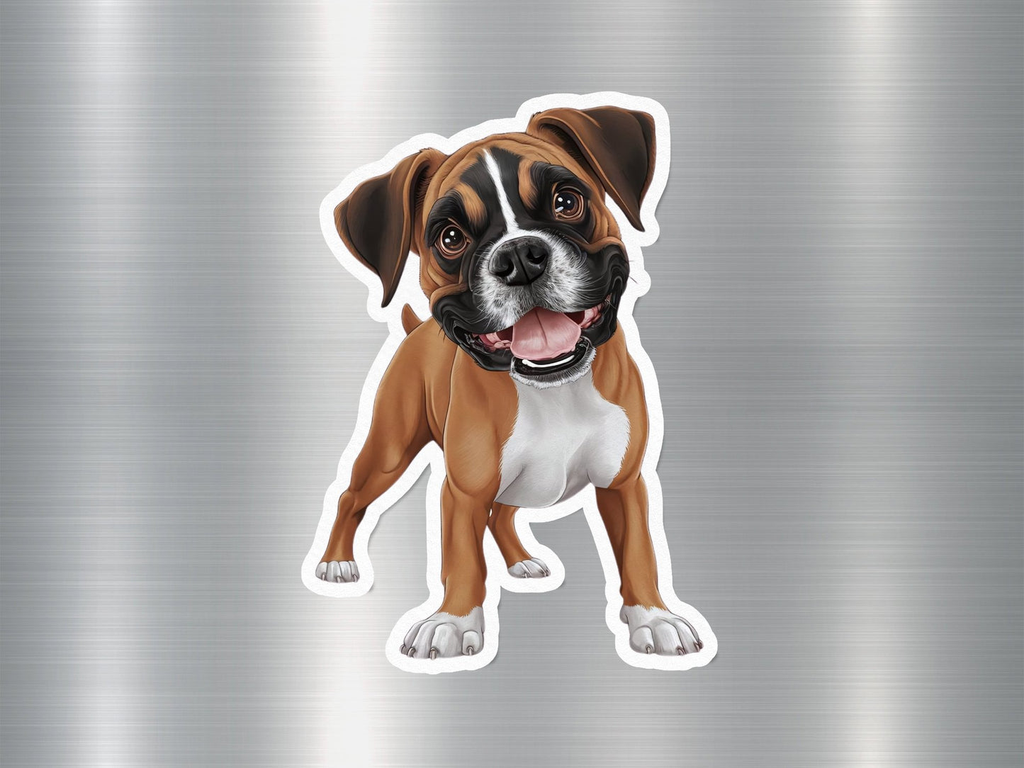 Happy Boxer Dog Sticker