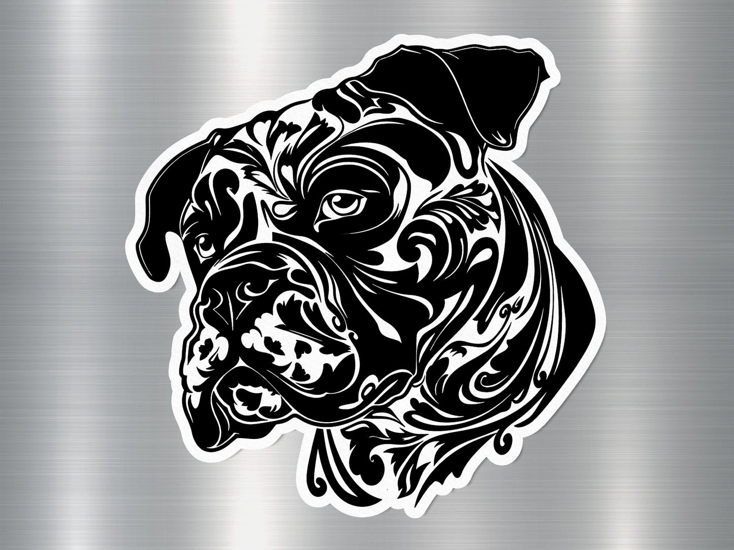 Bulldog Silhouette Dog Sticker