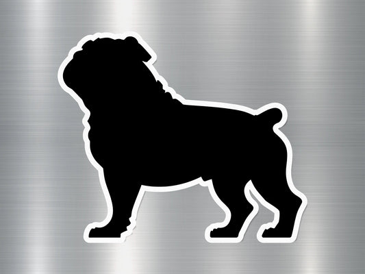 Pug Silhouette Dog Sticker