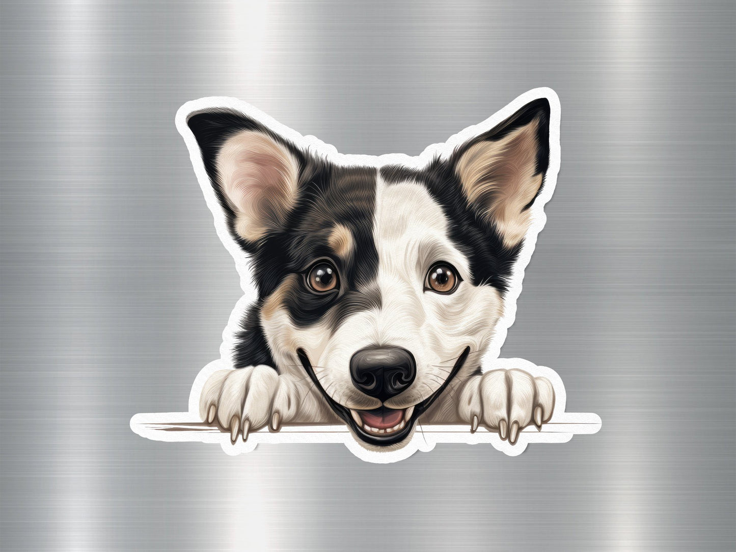 Aussie Peek Dog Sticker