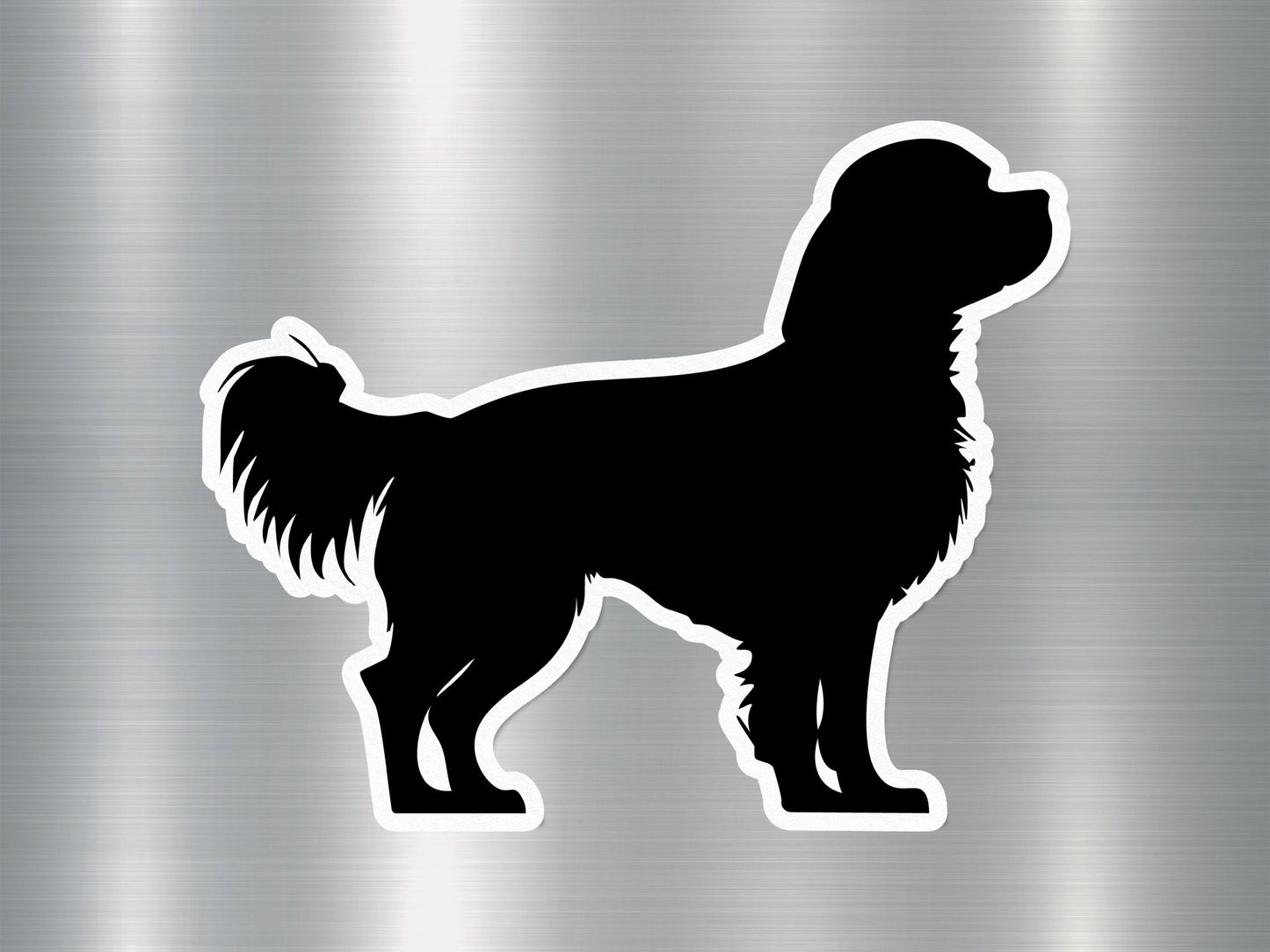 Cavalier Silhouette Dog Sticker