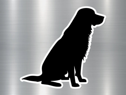 Golden Silhouette Dog Sticker