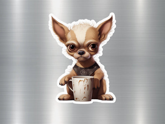 Grumpy Chihuahua Dog Sticker